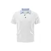 Camiseta de Verano Estilo Americano Falsa de Dos Piezas para Hombre Camisa Polo de Punto Casual de Manga Corta para Hombre Top de Manga Media Estilo Old Money