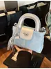 Bolsa de Jeans Transfronteiriça para Mulheres Verão 2025 Nova Moda Nicho Bolsa Transversal de Alta Qualidade Popular Portátil Bolsa Saco