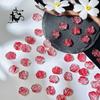 Suministro directo de fábrica cuentas de vidrio de 12 mm con forma de rosa, agujero horizontal, cuentas de vidrio para bricolaje, material para pulsera y collar hecho a mano