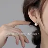 Pendientes de perla de plata de ley 925 para mujer, modelo 2023, diseño de nicho, sensación de alta gama, exquisitos, sencillos, pendientes de lujo ligero