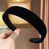 Diadema de terciopelo negro para mujer, estilo coreano, estilo Joker, grande, para el pelo, joyería, otoño e invierno, de alta gama, para lavarse la cara, venta al por mayor