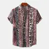 Comercio Exterior AliExpress 2022 Verano Nuevo Estampado Manga Corta Camisa Floral para Hombre Europea y Americana Camisa de Manga Corta Floral para Hombre