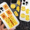 Pegatinas para Teléfono con Contenido de Oro de 2Mg de Shenzhen Shuibei, Mismo Estilo que las Pegatinas del Gato Atrae Fortuna, Pegatinas Doradas Adhesivas para Atraer Riqueza, Regalos Promocionales