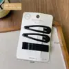 Pinza Negra Minimalista para Cabello Bb, Pinza para Flequillo, Pasador, Moda Estilo Coreano, Accesorio para el Cabello de Commuter para Mujeres