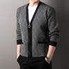 Suéter con Cremallera YINGAO Jacquard de Diamantes para Hombre Otoño Nuevo Cárdigan Vintage Chaqueta de Moda para Hombre