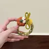 Novedoso Scrunchie de Hilo con Forma de Calabaza y Lazo de Pompón, Cuerda Sencilla para Coleta o Moño, Accesorio para el Cabello Antideslizante