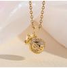 Colar de Pérolas Nicho Simples Pequena Bolsa de Dinheiro Pingente Corrente de Clavícula com Diamante Colar Corrente para Mulheres All-match Joia de Luxo Leve Atacado