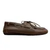 Zapatos de cordones estilo británico uva para mujer, mocasines retro desgastados sucios planos, slip-on perezosos, zapatos pequeños de cuero