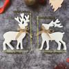 Decoraciones Navideñas de Alce Transfronterizas Renos Blancos Artesanías de Madera Repisa de Armario Ventana Atmósfera Festiva Adornos