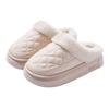 Zapatillas de algodón impermeables de piel sintética para mujer, invierno 2024, nuevas, gruesas, con forro polar, cálidas y antideslizantes, para hombre, otoño
