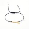 Amazon superventas colorido tejido a mano cuerda cara sonriente pequeño colgante metal con cuentas hecho a mano pulsera para pareja al por mayor