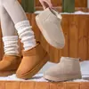 2026 Nuevo Estilo Explosivo Transfronterizo Invierno Nuevo Botas de Nieve de Suela Gruesa para Mujer Cálidas Antideslizantes Zapatos de Algodón con Felpa Tubo Recto Media Pantorrilla