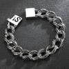Pulsera de acero de titanio para hombre, estilo punk, con personalidad creativa dominante, letras antiguas retro, venta al por mayor de fábrica