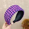 Nova Faixa de Lã Larga de Inverno de Alta Qualidade, Design de Coroa Alta, Estilo Casual para Sair, Acessório de Cabelo Vintage e Elegante Estilo Chanel