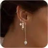 Nuevos Pendientes de Borla de Perla Shell de Amazon Moda Estilo Coreano Tendencia Versátiles Joyería de Plata Cobre Natural