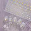 Aha ¡Sueña en Grande y Estrellas Pequeñas Lindas Pegatinas para Uñas Arte de Uñas Estrella Creciente Estilo Japonés Dorado y Plateado Negro y Blanco Decoraciones para Uñas