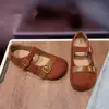 Zapatos Mary Jane de Ante Retro con Doble Hebilla para Mujer, Otoño 2026, Punta Redonda, Superficie Suave, Aumento de Altura Interior, Planos Antideslizantes