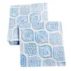 Servilleta Facial Personalizada de Fábrica con Impresión Colorida Patrón Azul Flor Restaurante Decorativa Servilleta Impresa