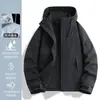 Chaqueta Softshell Suave con Recubrimiento de Goma Estilo Montaña Otoño e Invierno Nuevo Retro Americano, Ropa Unisex Impermeable para Montañismo y Esquí