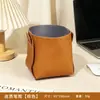 Caja de Almacenamiento con Portalápices de Cuero, Decoración de Escritorio Retro, Portalápices de Lujo Ligero, Soporte para Control Remoto de Regalo, Tubo de Almacenamiento para Pinceles de Maquillaje de Escritorio