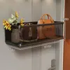 Prateleira de Armazenamento Magnética Atrás da Porta de Segurança, Otimização do Espaço de Entrada Montada na Parede, Cesta Organizadora de Bolsas e Chaves para Porta de Entrada