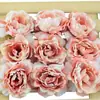 Z 5cm Flores Artificiales Retro Flores de Rosa Materiales para Corona Hecha a Mano DIY Decoración de Boda Cabezas de Flores de Rosa Flores Falsas