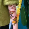 Adesivos de Tatuagem Caveira Mexicana Estilo Divertido de Carnaval Halloween Maquiagem de Festival para Homens e Mulheres Braço e Perna À Prova d'Água e Duradouros
