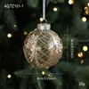 Nuevo Producto 8cm Plástico Transparente Polvo Pegajoso Polvo Dorado Bola Colgante Colgante para Árbol de Navidad Decoración Colgante Accesorios Accesorios en Stock