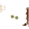 Pendientes de piedra de ojo de gato verde Dongdaemun de Corea del Sur, diseño de nicho femenino, temperamento de alta gama, pendientes sencillos que combinan con todo.