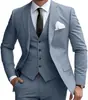 Amazon Comercio Exterior Traje de Tres Piezas para Hombre Transfronterizo Traje de Negocios Ajustado Atuendo Elegante para Banquetes