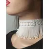 Collar de Encaje Negro Joyería Collar Bufanda con Borlas Decoración Clavícula Vestido Cuello Escote Accesorios Nuevo Estilo