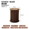 Taburetes de Madera Maciza de Caucho Seleccionada Cuidadosamente, Taburetes Redondos Apilables, Mesas de Comedor Jenga para el Hogar, Bancos, Nuevas Mesas de Café y Sillas de Estilo Chino