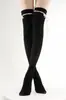 Calcetines Blancos hasta la Rodilla con Lazo, Calcetines Largos de Encaje con Cordones Estilo Japonés JK de Verano, Calcetines Blancos Leche Lolita para Mujer