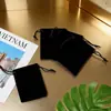 Bolsa de Almacenamiento de Terciopelo a Prueba de Polvo con Cordón para Anillos, Pendientes, Colgantes, Bolsita para Joyería, Multicolor, Personalizable con Logo