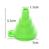Funil mini telescópico dobrável criativo utensílios de cozinha funil de silicone funil doméstico para enchimento de líquidos funil de óleo pote de óleo vazamento