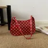 Bolsa Feminina da Moda 2026 Nova Estilosa Bolinhas Fresca de Axila Bolsa de Mão Fofa Estudante Saída Diária Bolsa de Ombro
