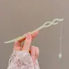 Grampo de Cabelo de Madeira de Alta Qualidade com Franjas e Design Floral, Acessório de Cabelo Estilo Chinês Tradicional para Mulheres, Novo Modelo 2026, Novo Grampo de Cabelo Estilo Chinês