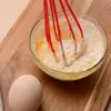 Batidor de huevos de silicona de 10 pulgadas para cocina, mango de acero inoxidable, batidora de polvos, batidora de crema, herramientas para hornear, venta al por mayor
