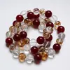 [Aquele Toque de Sol] Pulseira Artesanal de Cristal Branco Natural para Mulheres, Novo Estilo Versátil, Pulseira Clareadora Atacado