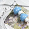 25mm Fofo e Divertido Bolinhas Coloridas Cogumelo Grande Furo Reto Contas de Vidro Pulseira DIY Corrente de Celular Acessórios Atacado