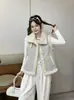 Colete de Camurça com Gola de Lã de Cordeiro Estilo Coreano Feminino Outono Inverno Pele Sintética Integrada Quente Moda Casual Roupa Externa