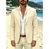Traje Casual Estilo Italiano Verano 2026 para Hombre Delgado Casual Saco Ajustado Slim Fit de un Solo Botón Ropa Casual para Ir al Trabajo Formal