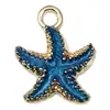 Mistura 20 Acessórios de Joias de Liga Azul com Gota de Óleo DIY Pulseira Brincos Chaveiro Sereia Estrela do Mar Flor Pingente