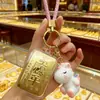 Colgante de Oro Puro 999, Hazte Rico Inmediatamente, Princesa, Por Favor Hazte Rico, Llavero, Bolsa de Teléfono Móvil de Dibujos Animados, Regalo