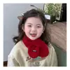 Cachecol Infantil Outono e Inverno Versão Coreana Ins Cachecol Cruzado Versátil para Meninos e Meninas Bebê Quente à Prova de Vento Cobertura de Pescoço de Tricô