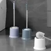Cepillo para Inodoro Hogareño Sin Ángulos Muertos Baño Lavar Inodoro con Base Baño Mango Largo Set Limpieza Child Squatting Pan Montado en Pared