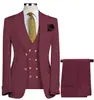 Trajes Europeos y Americanos Transfronterizos para Hombre, Trajes de Negocios, Trajes Pequeños, Trajes de Banquete de Boda Ajustados de Doble Botonadura, Trajes de Tres Piezas