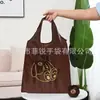Bolsa de Armazenamento Dobrável Boneca de Pelúcia Desenho Animado Bolsa de Compras Atacado Logo Impresso Bolsa de Morango Bolsa Tote de Grande Capacidade