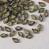 Fio de Contas Soltas de Vidro Transparente Colorido Folha Dourada Retrô Contas para DIY Handmade Estilo Antigo Enfeites de Prendedor de Cabelo com Borla