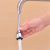Booster de Grifo Universal Giratorio de 360 Grados Cabezal de Ducha Antisalpicaduras Caño Extendido Filtro Aireador Ahorrador de Agua